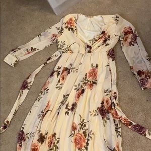 Baltic Born Floral Chiffon Maxi Dress